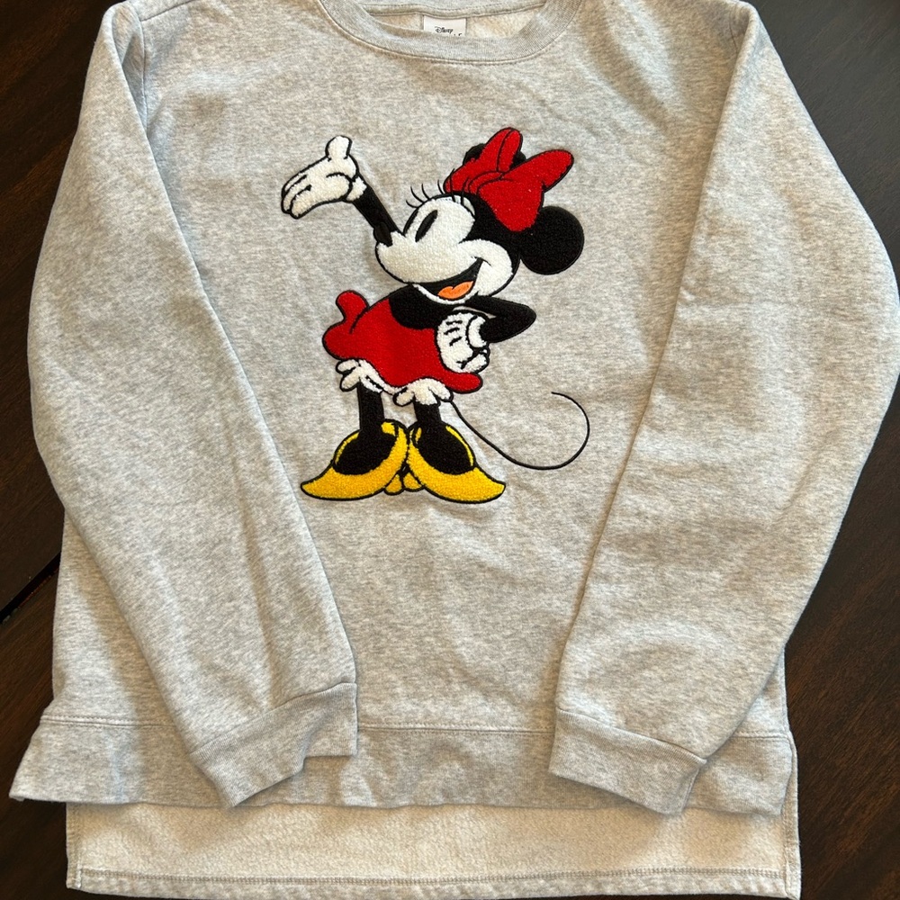Disney Heather Gray Minnie Mouse Top